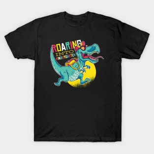 Roaring into Kindergarten // Fun T-Rex Back to School T-Shirt